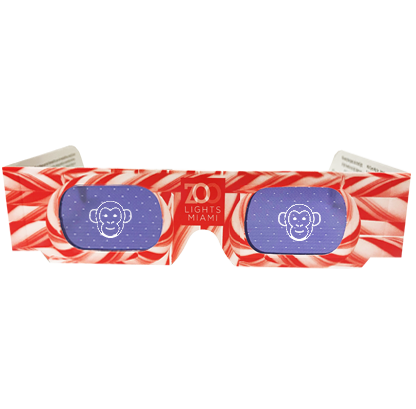 3D Holographic Glasses w Patriotic Frame-See USA at Any Bright Point of Light-Pack 5 